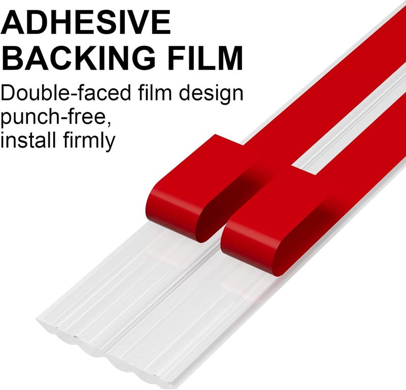 Elvone Wall Corner Protector & Edge Guard，Peel and Stick Wall Trim Moulding Inside & Outside Corner Molding Trim Caulk Strip, Self Adhesive Trim for Wall Edge,Ceiling,Countertop, 0.8” W x20’ L，Clear - Image 3